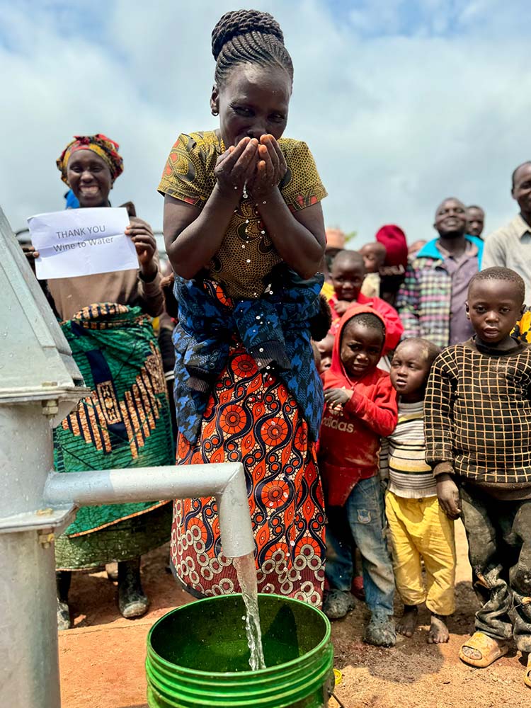 A water well providing clean water in Tanzania.